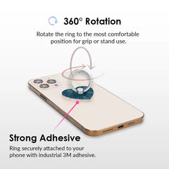 Metallic Navy Leopard Phone Ring