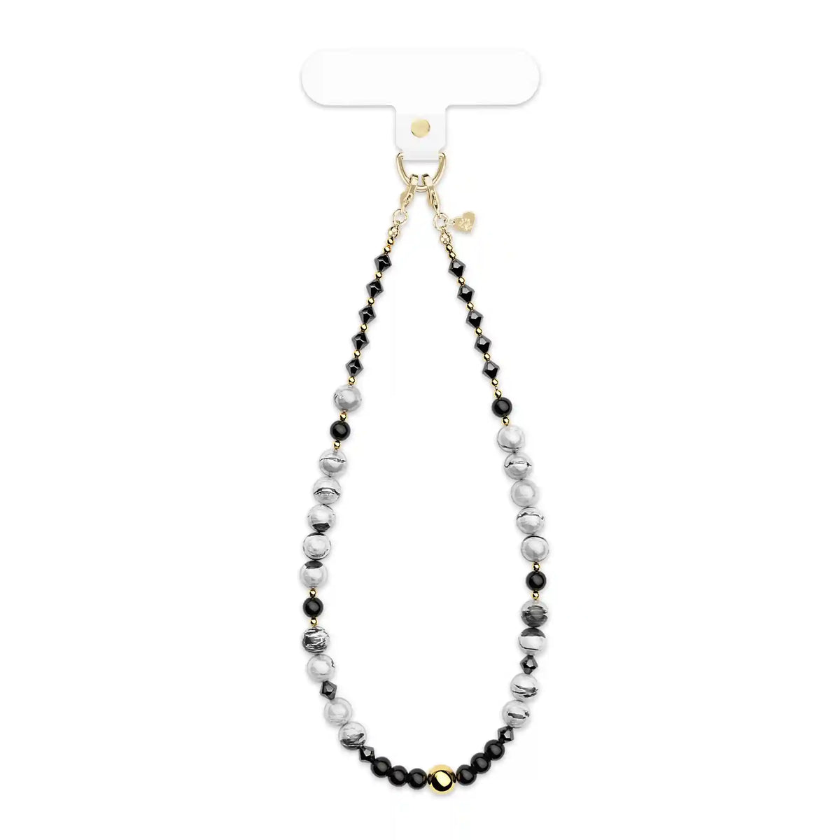 Stone Grey Gemstone Phone Charm