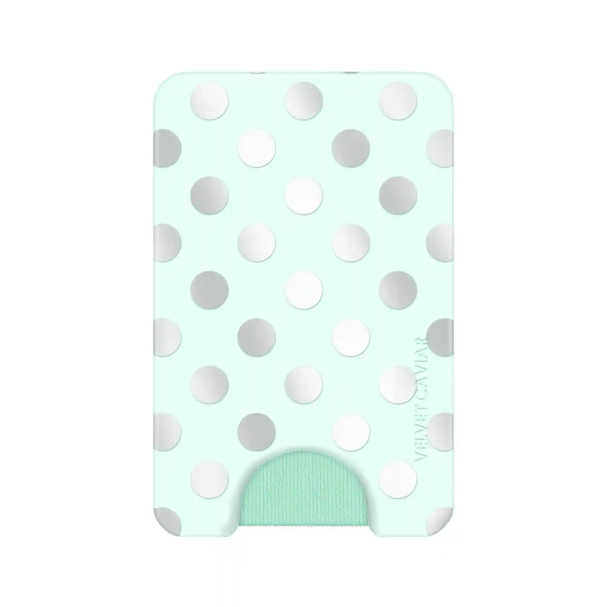 Mint Chrome Polka Dot MagSafe Wallet
